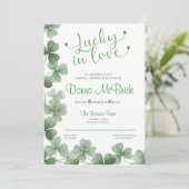 Lucky in Love Bridal Shower Invitation Einladung (Stehend Vorderseite)