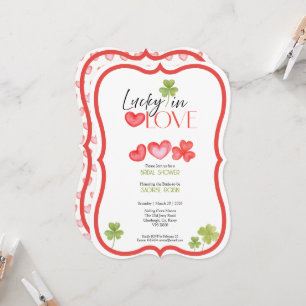 Lucky in Love Cover-Blatt & Herzen: Brautparty Einladung