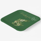  Lucky in Love Gold Glitter Shamrock Bridal Shower Pappteller (Gewinkelt)