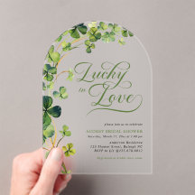 Lucky in Love Green Shamrock Bridal Shower