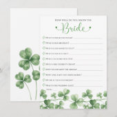 Lucky in Love How Well Do You Know the Bride Game Einladung (Vorne/Hinten)