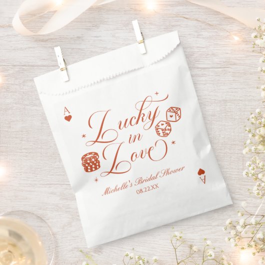 Lucky In Love Playing Card Casino Bridal Shower Geschenktütchen (Ausgeschnitten)