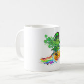 Lucky In Love Psychedelischer Leprechaun-Ritt Kaffeetasse (Vorderseite Links)