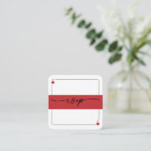 Lucky in Love RSVP QR Code Enclosure Card Begleitkarte (Stehend Vorderseite)