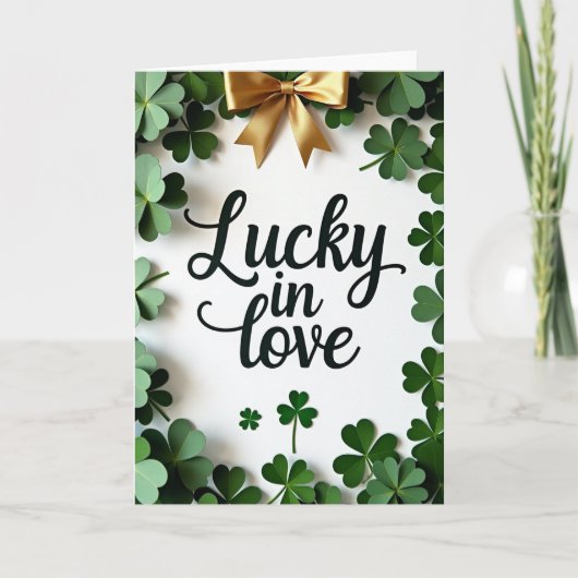Lucky In Love Shamrock Card Karte (Vorderseite)
