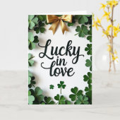 Lucky In Love Shamrock Card Karte (Gelbe Blume)