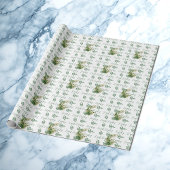 Lucky in Love Smaragdgrünes Kleeblatt Aquarell  Geschenkpapier