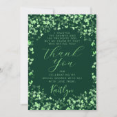 Lucky In Love St. Patrick's Day Bridal Shower Dankeskarte (Vorderseite)