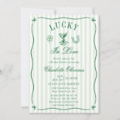Lucky In Love St Patrick's Day Bridal Shower Einladung (Vorderseite)