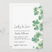 Lucky In Love St. Patrick's Day Bridal Shower Einladung (Vorne/Hinten)