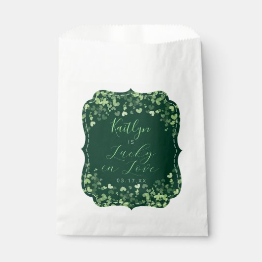 Lucky In Love St. Patrick's Day Bridal Shower Geschenktütchen (Vorderseite)