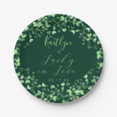 Lucky In Love St. Patrick's Day Bridal Shower Pappteller (Vorderseite)