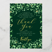 Lucky In Love St. Patrick's Day Bridal Shower Real Folieneinladung (Vorderseite)