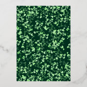 Lucky In Love St. Patrick's Day Bridal Shower Real Folieneinladung (Rückseite)