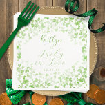 Lucky In Love St. Patrick's Day Bridal Shower Serviette<br><div class="desc">Celebrate in style with these elegant and very trendy bridal shower napkins. This design is easy to personalize with your special event wording and your guests will be thrilled when they see these fabulous napkins. Matching items can be found in the collection.</div>