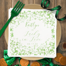 Lucky In Love St. Patrick's Day Bridal Shower Serviette