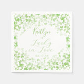 Lucky In Love St. Patrick's Day Bridal Shower Serviette (Vorderseite)
