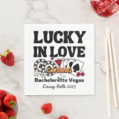 Lucky In Love Vegas Bachelorette Serviette (Beispiel)