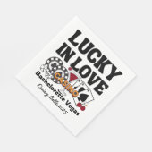 Lucky In Love Vegas Bachelorette Serviette (Ecke)