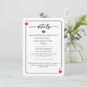 Lucky in Love Wedding Details Card Einladung (Stehend Vorderseite)