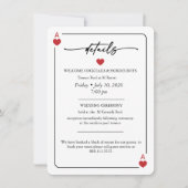 Lucky in Love Wedding Details Card Einladung (Vorderseite)