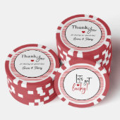 Lucky in Love Wedding Favor Pokerchips (Stapel)