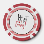 Lucky in Love Wedding Favor Pokerchips (Rückseite)