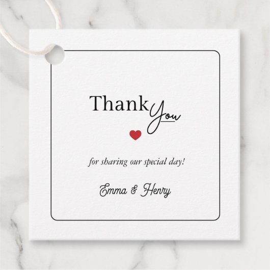 Lucky in Love Wedding  Geschenkanhänger (Vorderseite)