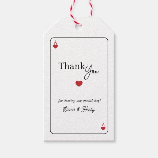 Lucky in Love Wedding  Geschenkanhänger (Vorderseite)