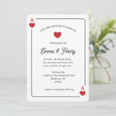 Lucky in Love Wedding Invitation  Einladung (Stehend Vorderseite)
