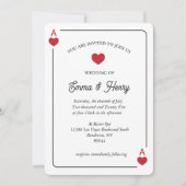 Lucky in Love Wedding Invitation  Einladung (Vorderseite)