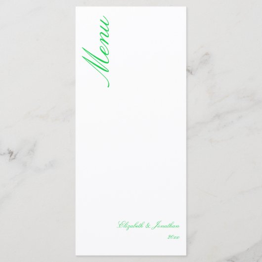 Lucky In Love Wedding Menükarte (Rückseite)