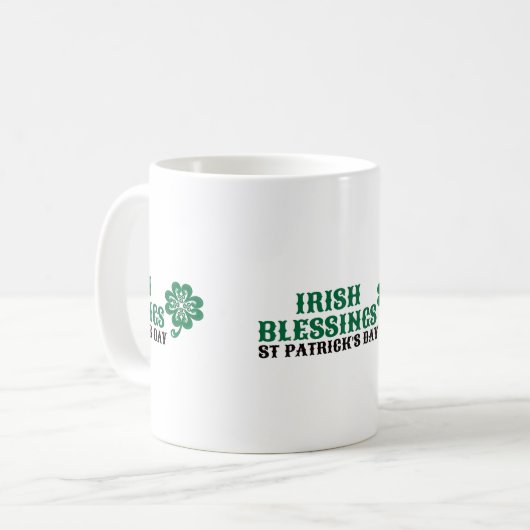 Lucky Irish Blessing Tasse (Vorderseite Links)