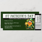 Lucky Irish Boarding Pass Ticket St Patrick's Day Einladung (Vorne/Hinten)