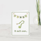 Lucky Irish Clover Funny St. Patricks Day Card Ankündigung (Vorderseite)