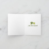 Lucky Irish Clover Funny St. Patricks Day Card Ankündigung (Innenseite)