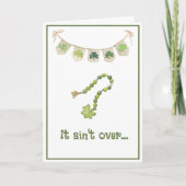 Lucky Irish Clover Funny St. Patricks Day Card Ankündigung (Vorderseite)