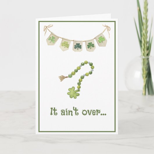 Lucky Irish Clover Funny St. Patricks Day Card Ankündigung (Vorderseite)