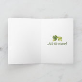 Lucky Irish Clover Funny St. Patricks Day Card Ankündigung (Innenseite)