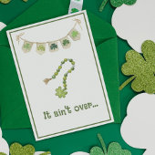 Lucky Irish Clover Funny St. Patricks Day Card Ankündigung