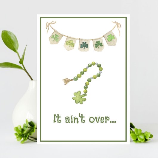 Lucky Irish Clover Funny St. Patricks Day Card Ankündigung