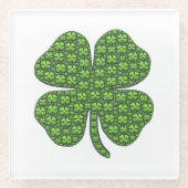 Lucky Irish Clover Glasuntersetzer (Vorderseite)