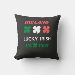 Lucky irish clover ireland st.patrick's day kissen