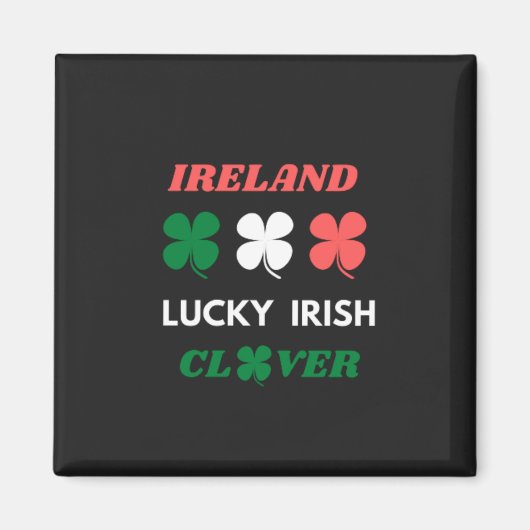 Lucky irish clover ireland st.patrick's day magnet (Vorne)