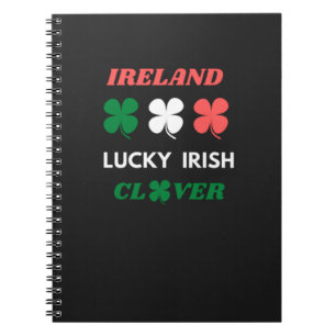 Lucky irish clover ireland st.patrick's day notizblock