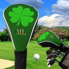 Lucky Irish Clover & Kleeblatt Golf mit Monogramm Golf Headcover