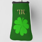 Lucky Irish Clover & Kleeblatt Golf mit Monogramm Golf Headcover (Rotieren 90)