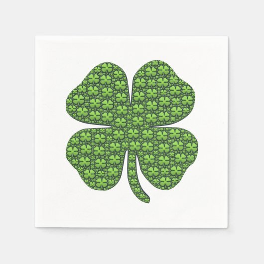 Lucky Irish Clover Paper Napkin Serviette (Vorderseite)