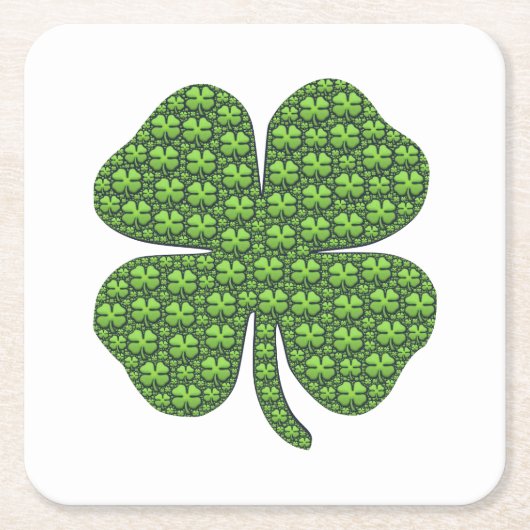 Lucky Irish Clover Rechteckiger Pappuntersetzer (Vorderseite)