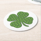Lucky Irish Clover Runder Pappuntersetzer (Angewinkelt)